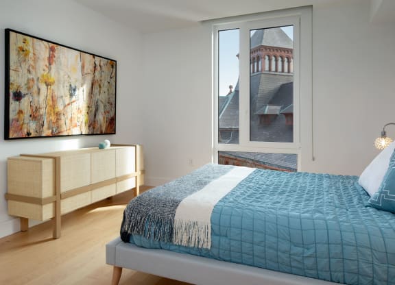 Bedroom with Window at Saint James Place, Cambridge, MA 02140